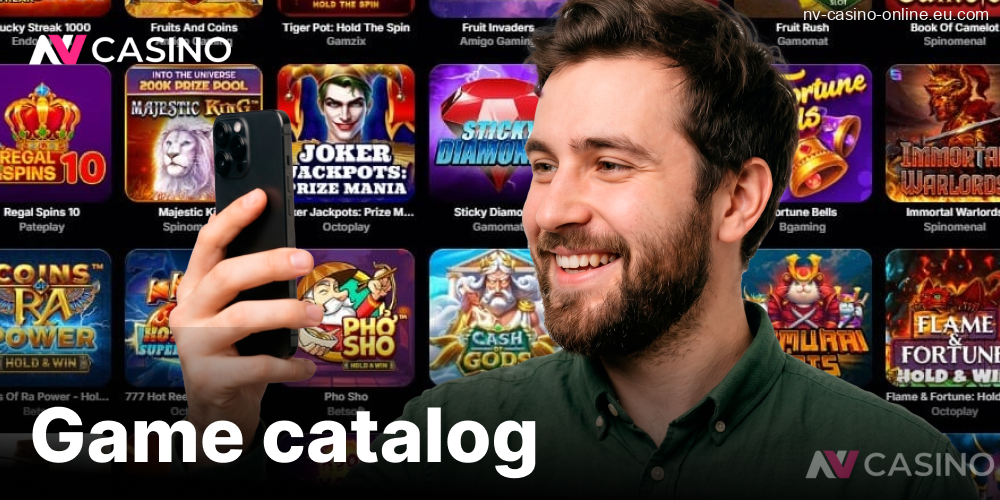 NVCasino game catalog – slots from spinomenal, octoplay, bgaming, and more